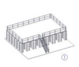 Plate-forme sur rayonnages