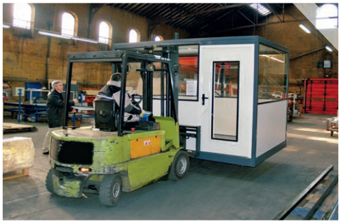 Cabine d’atelier palettisable